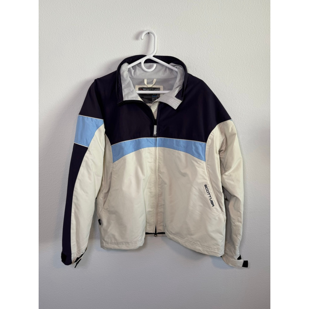 Women's SCOTT USA XL Ski‎ Jacket Cream Navy Blue Colorblock